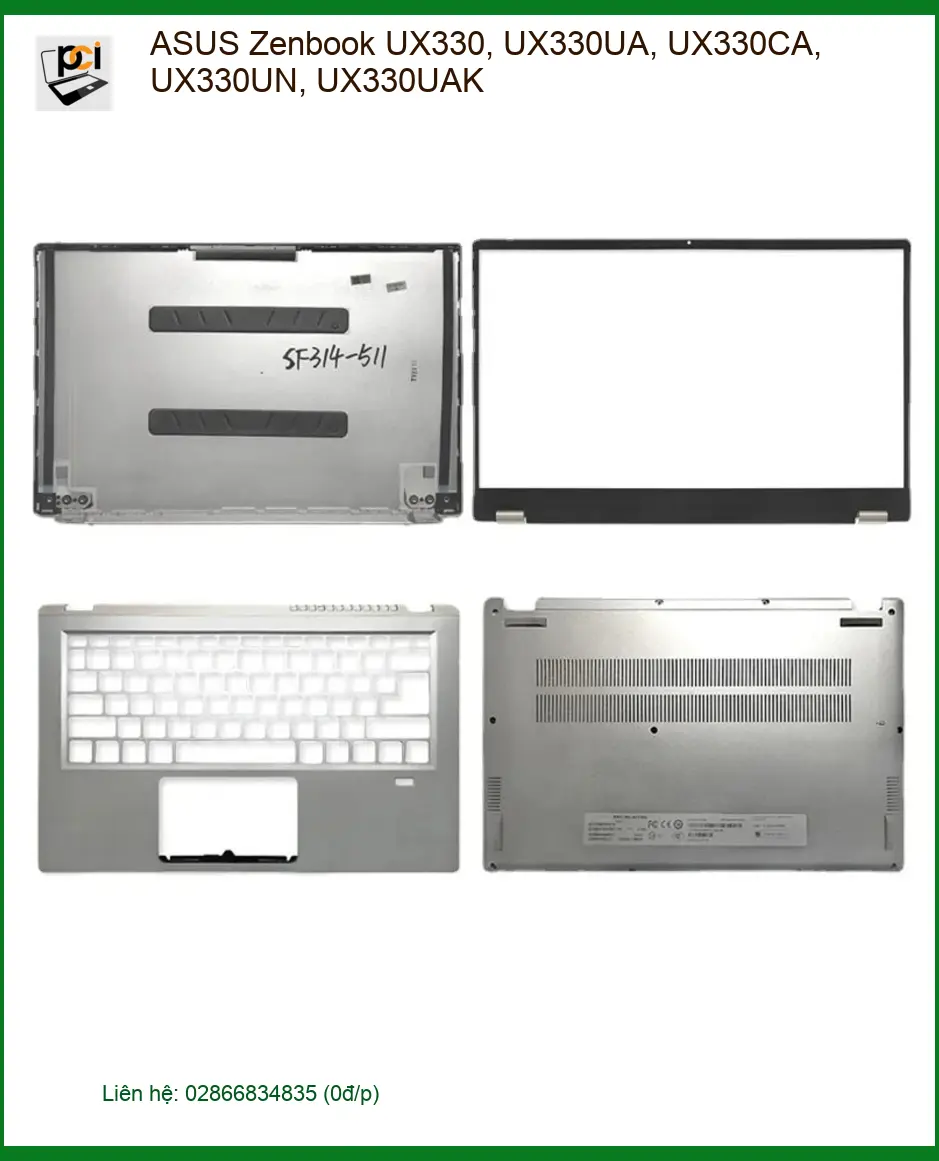 Vỏ Laptop ASUS Zenbook UX330 - Thay Vỏ Lấy Liền TPHCM Giá Rẻ