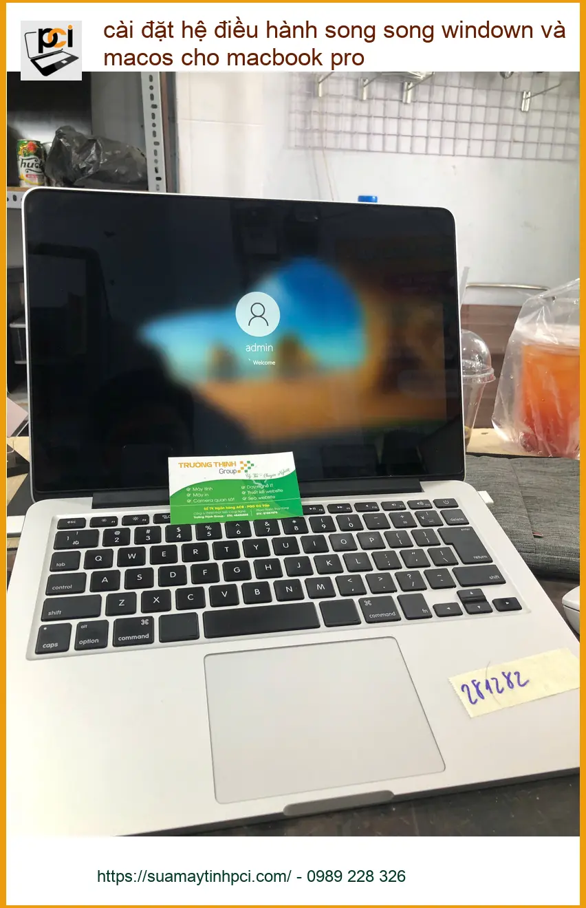 Anh Quân ở Quận Bình Thạnh cần cài đặt song song Win và Mac cho Macbook Pro ảnh thực tế 1