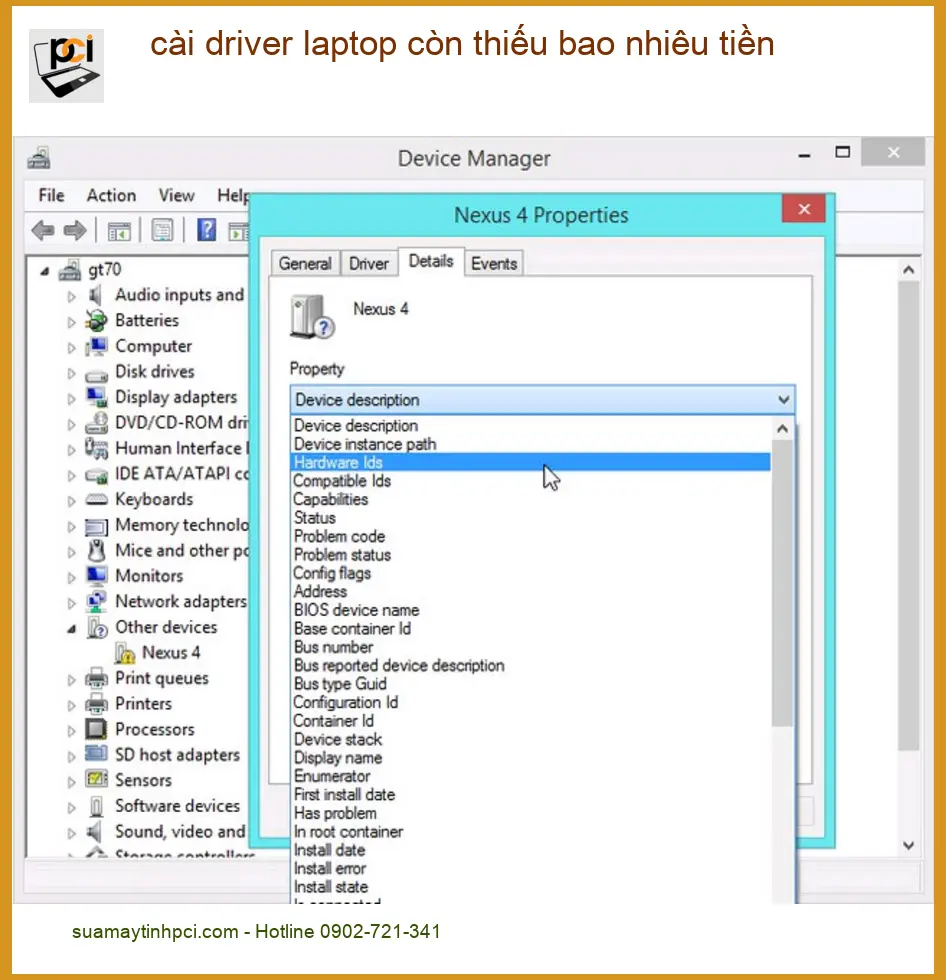 Sửa Laptop cài driver còn thiếu giá bao nhiêu – Trung tâm hỗ trợ gần đây