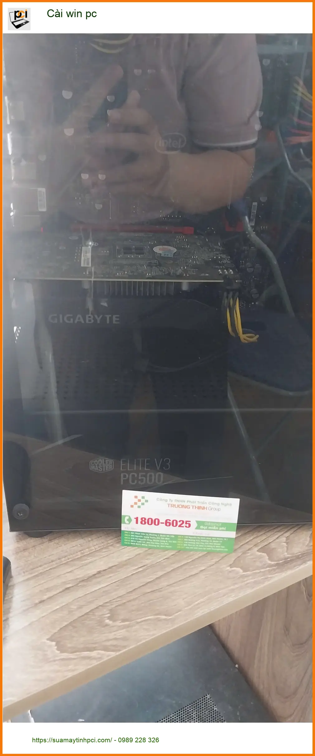 Anh Bình lập trình viên gặp lỗi win tại Tân Phú - Chỗ cài win pc giá rẻ ảnh thực tế 2