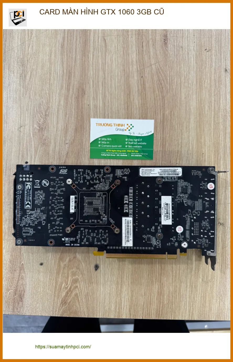 Bạn An tìm mua card màn hình GTX 1060 3GB cũ Quận 10 giá rẻ ảnh thực tế 2