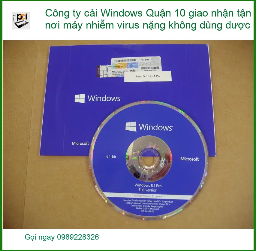 Windows Công ty cài Quận 10 máy virus nặng – Sửa tận nơi lấy liền