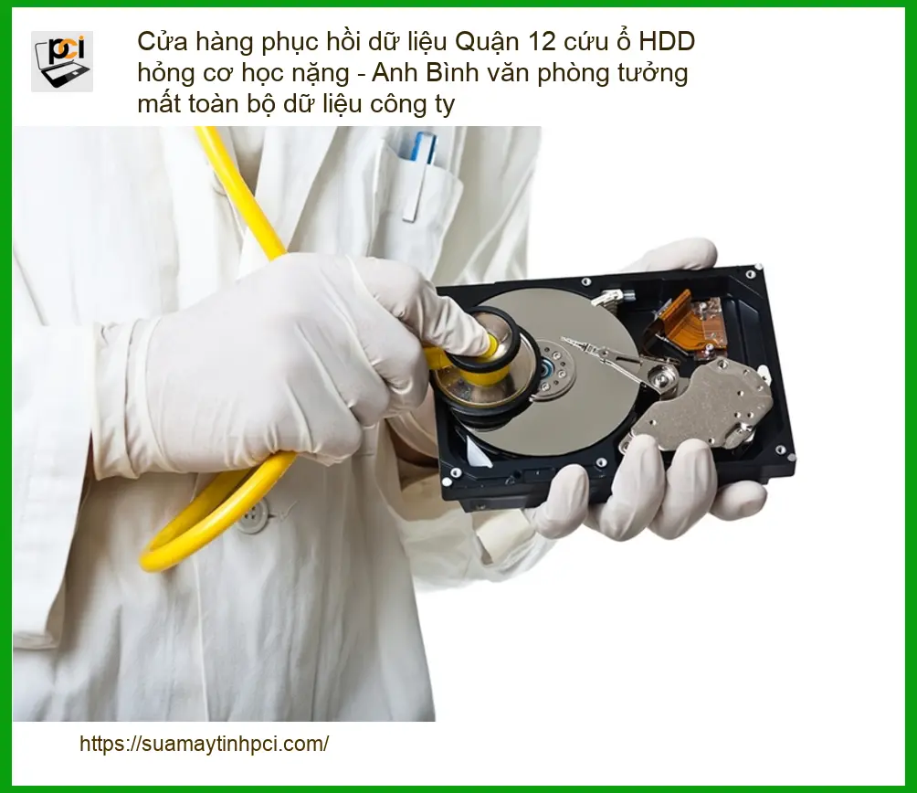 Khôi phục dữ liệu Quận 12 – Cứu ổ HDD hỏng cơ, mất toàn bộ công ty