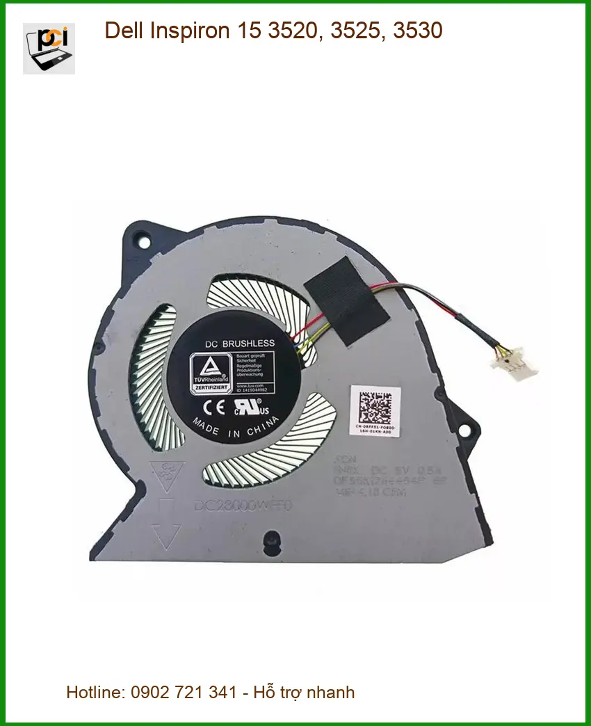 Quạt Laptop DELL Inspiron 15 3520 - Thay Fan Nhanh - Giá Rẻ TPHCM