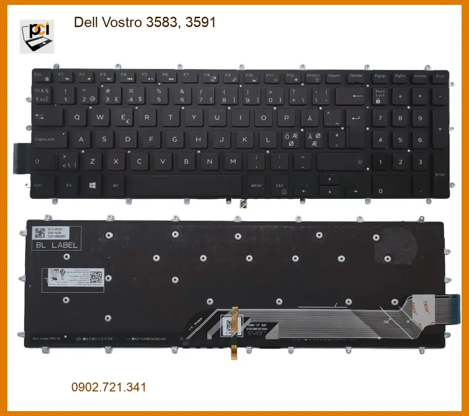 Thay Bàn Phím Laptop Dell Vostro 3583, 3591 - TPHCM Lấy Liền Giá Tốt