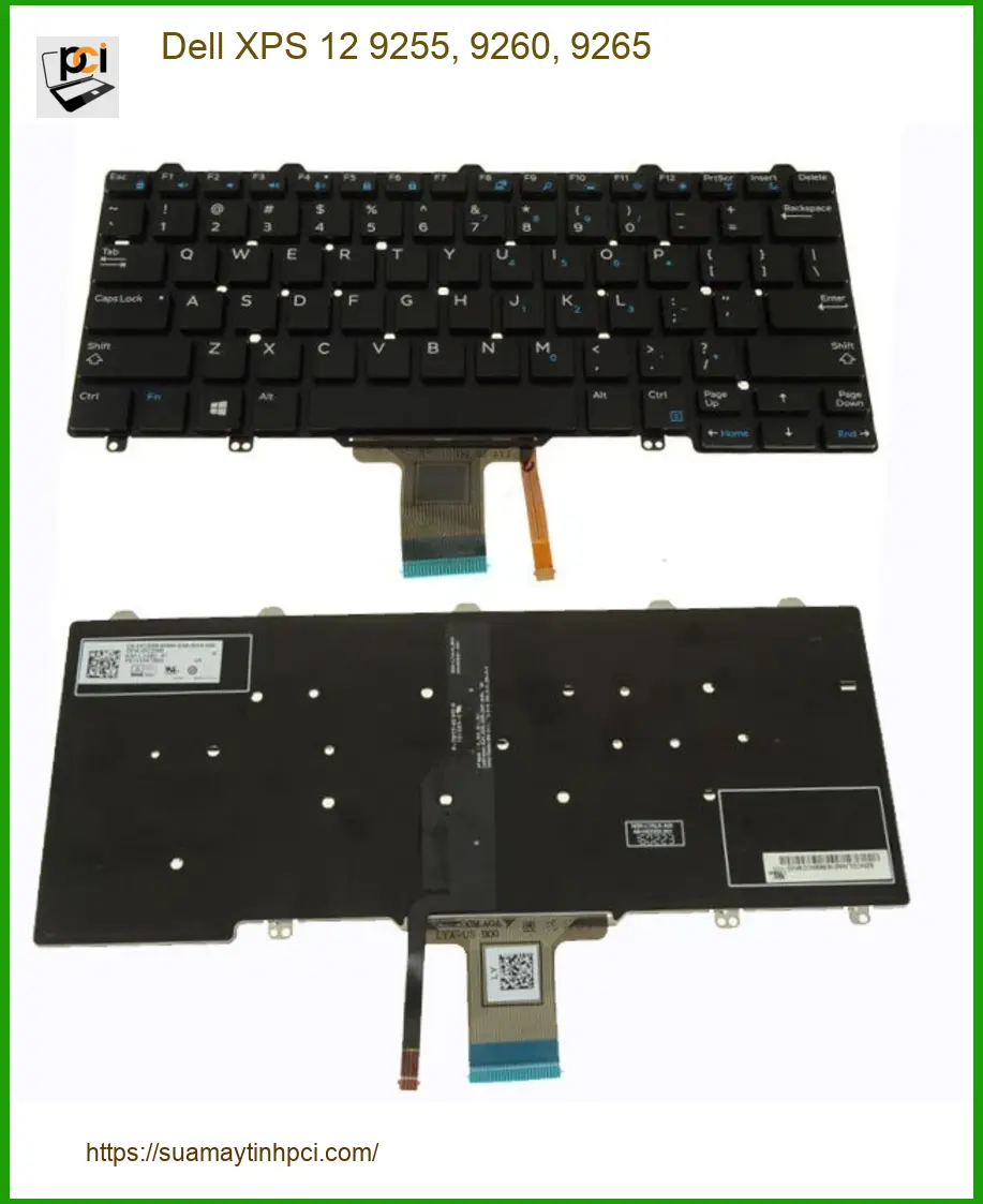 Bàn phím Dell XPS 12 9255, 9260, 9265 - Thay nhanh, giá tốt TPHCM