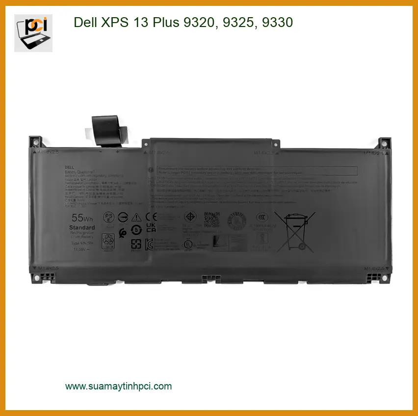 Pin Laptop DELL XPS 13 Plus 9320, 9325, 9330 - Thay Tại Cửa Hàng TPHCM Giá Tốt