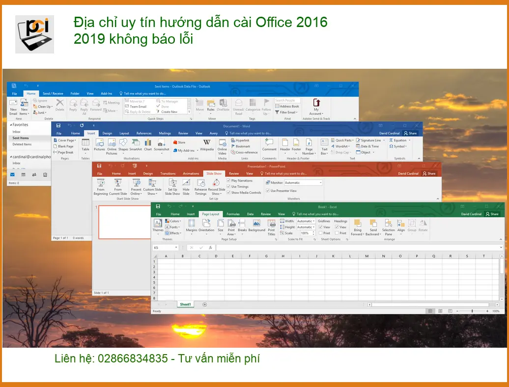 Cài Office 2016 2019 không lỗi – Địa chỉ trung tâm hỗ trợ gần đây