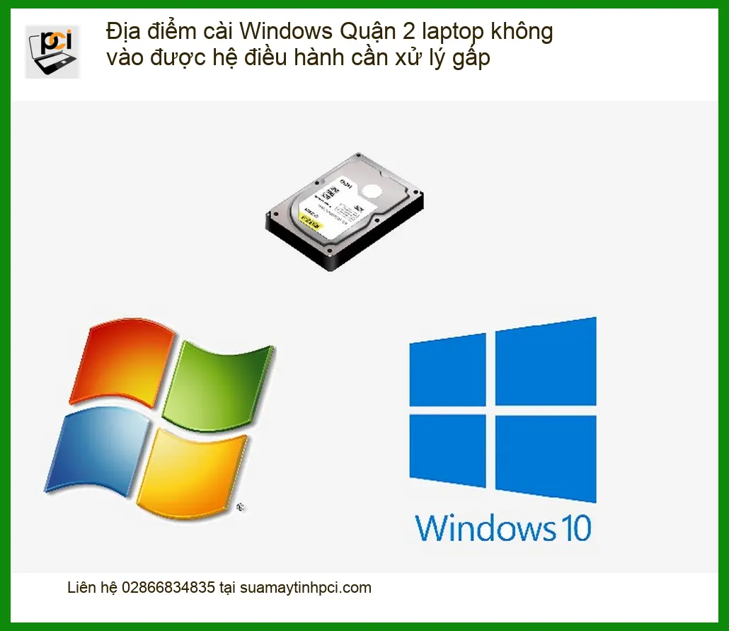 Cài Windows Quận 2 laptop không vào được OS – Dịch vụ tận nơi