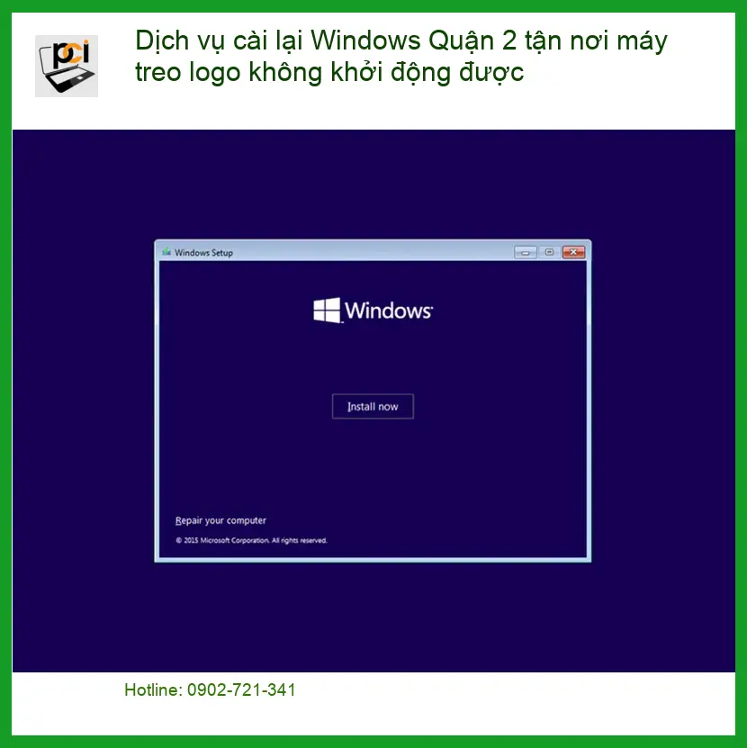 Windows Dịch vụ cài lại Quận 2 máy treo logo – Thợ sửa nhanh tận nơi