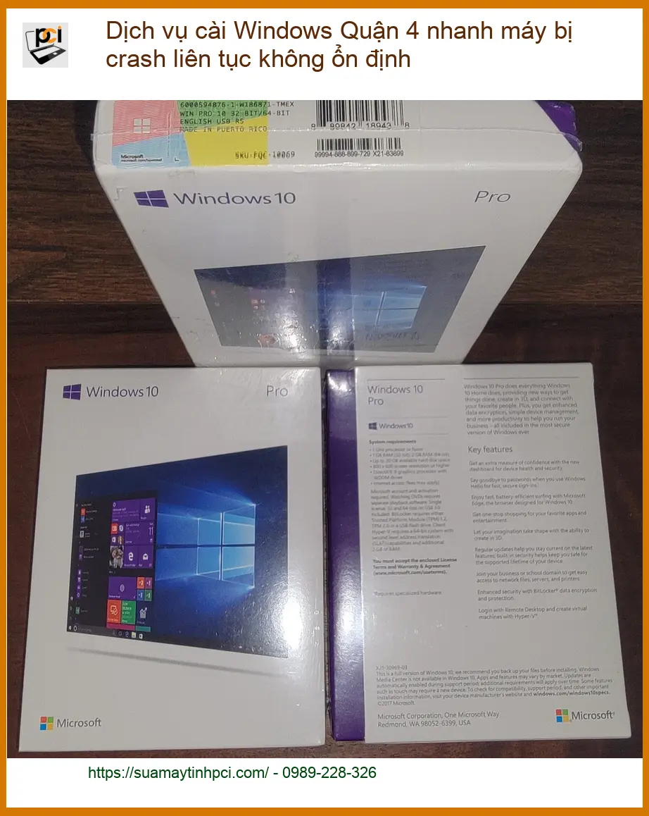 Windows Dịch vụ cài Quận 4 nhanh máy crash liên tục – Trung tâm hỗ trợ uy tín