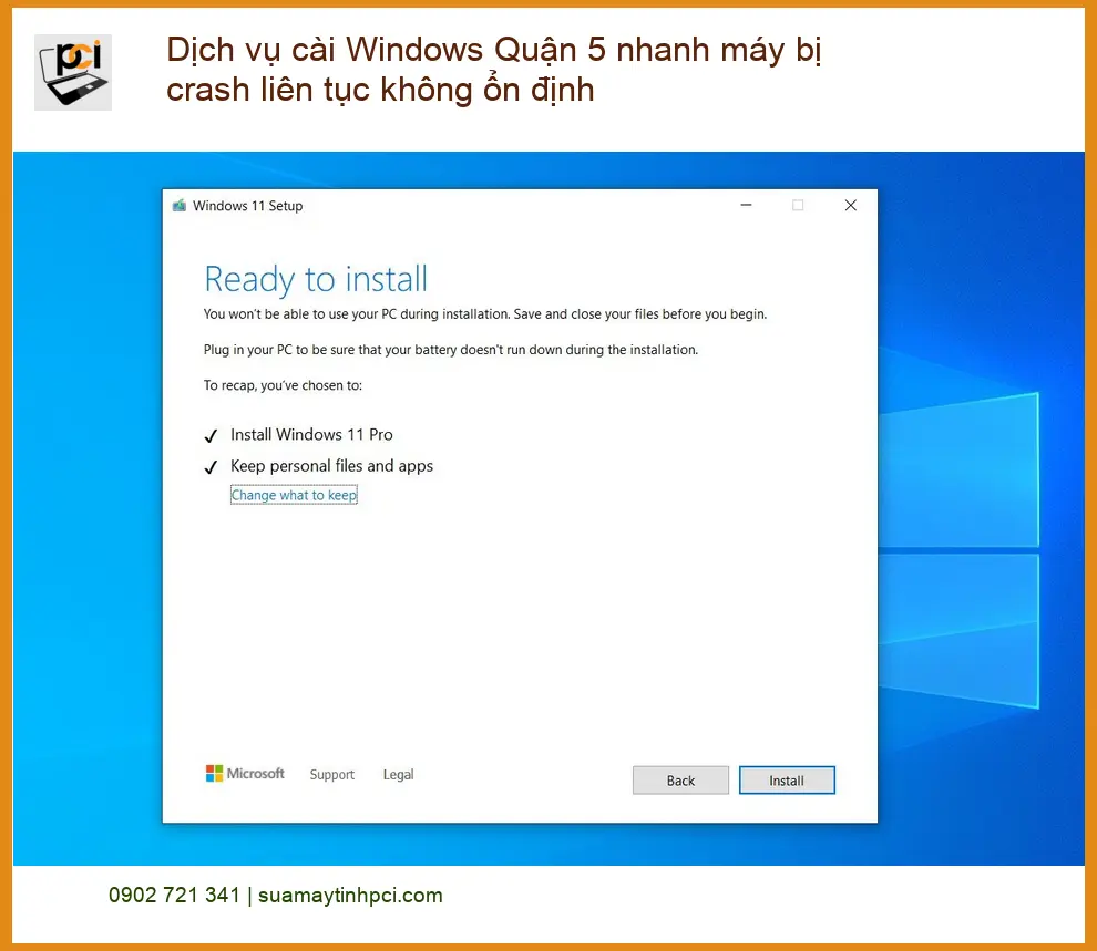 Windows Dịch vụ cài Quận 5 máy crash liên tục – Trung tâm hỗ trợ nhanh