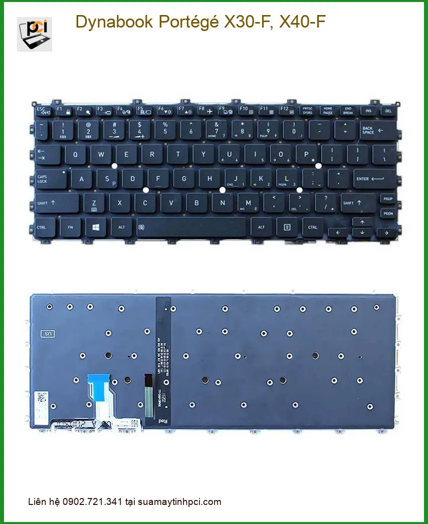 Bàn phím Laptop Dynabook Portégé X30-F, X40-F - Thay Lấy Liền Tại Cửa Hàng TPHCM