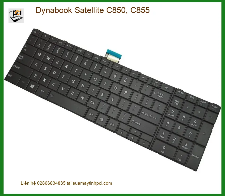 Bàn phím Laptop Dynabook Satellite C850, C855 - Thay mới Nhanh chóng Tại TPHCM