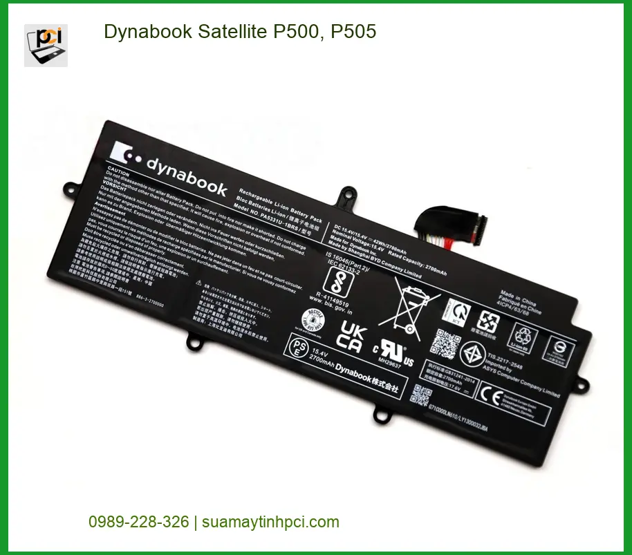 Pin Laptop Dynabook Satellite P500 P505 - Thay Lấy Ngay TPHCM Giá Rẻ