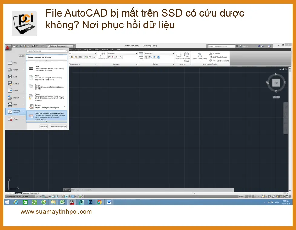 Khôi phục dữ liệu File AutoCAD bị mất trên SSD – Nơi cứu dữ liệu uy tín
