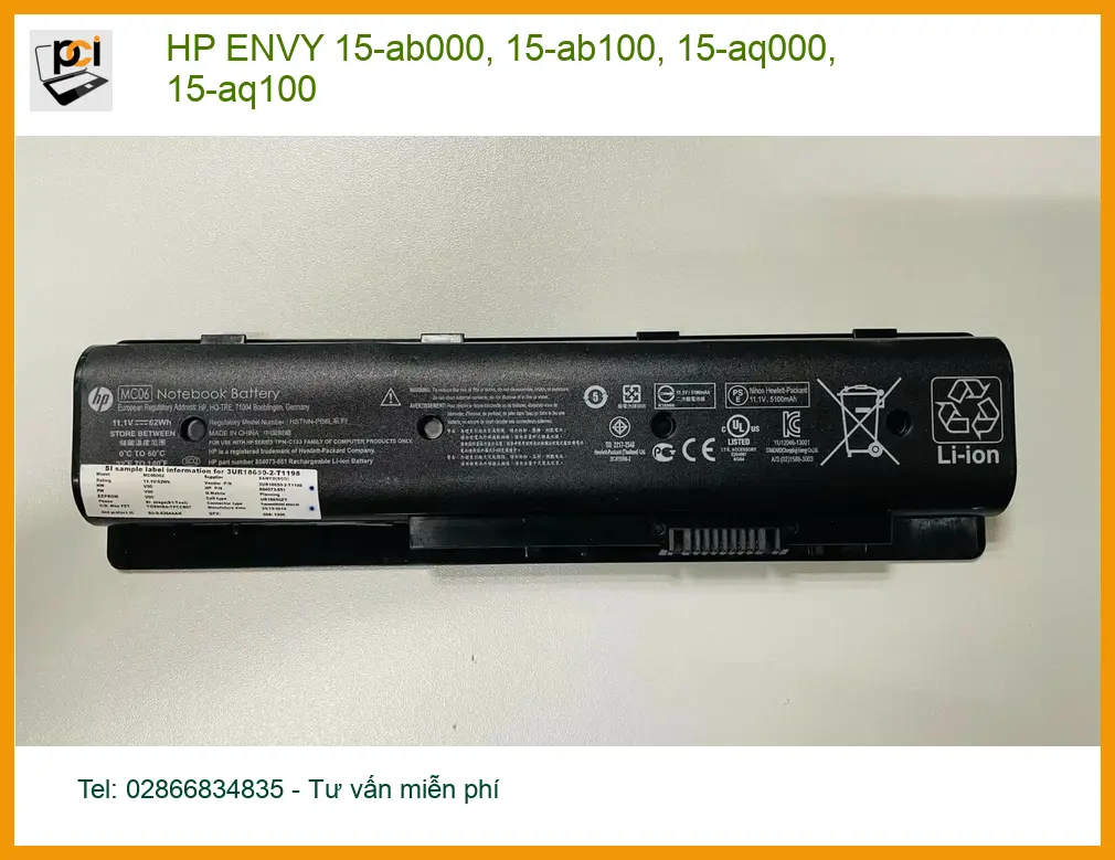 Pin Laptop HP ENVY 15-ab000, 15-ab100, 15-aq000, 15-aq100 - Giá Rẻ TPHCM