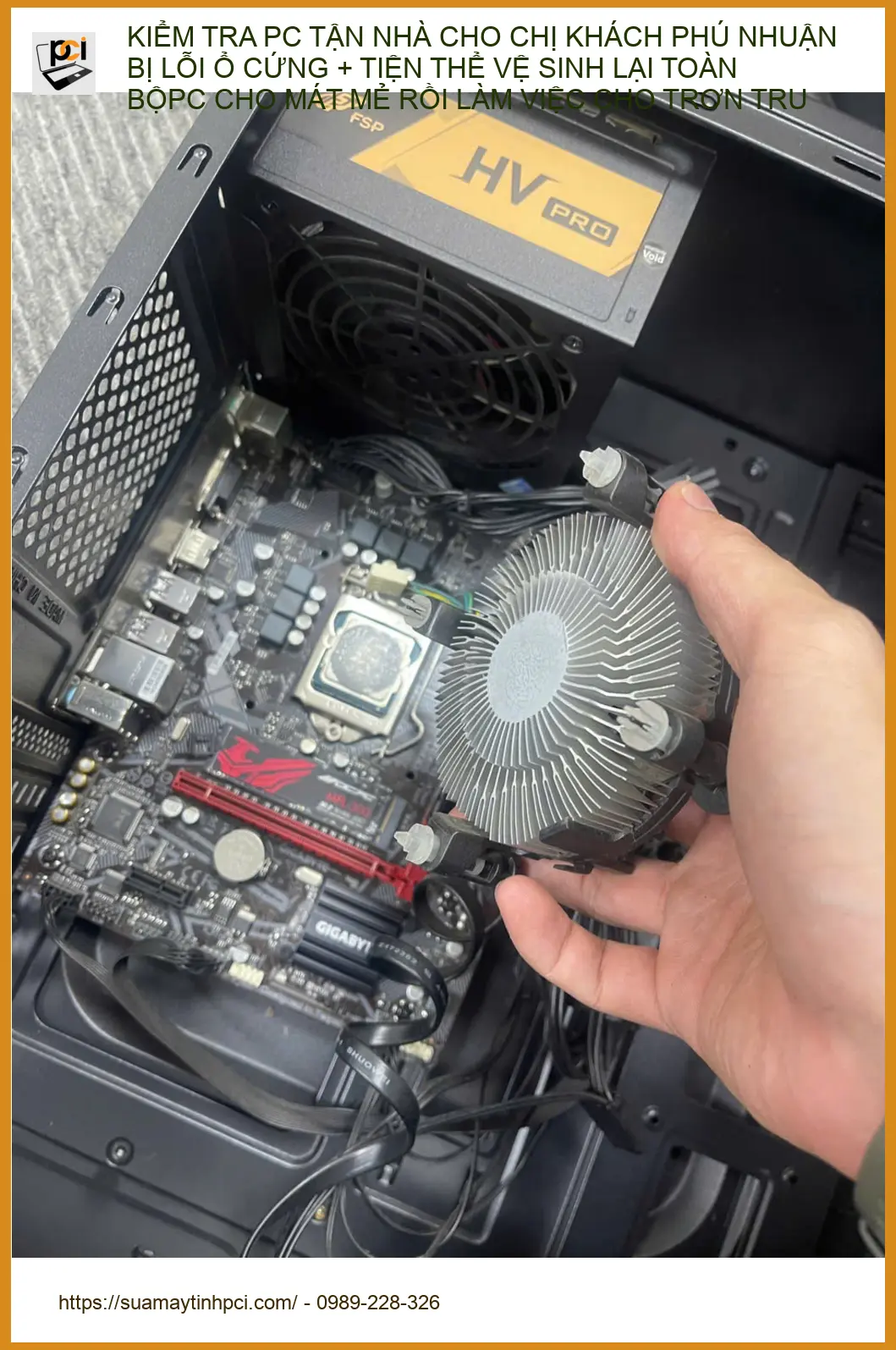Dịch vụ sửa PC lỗi ổ cứng và vệ sinh tận nhà chị Mai ở Phú Nhuận ảnh thực tế 1