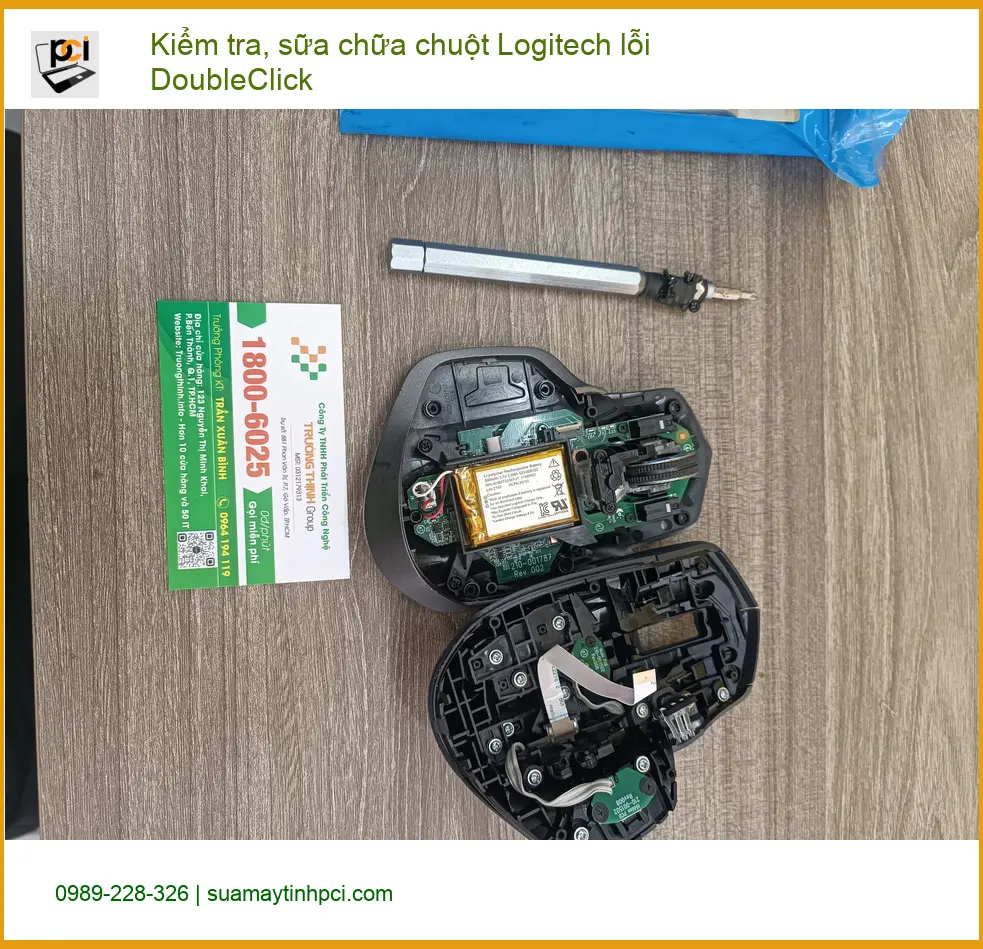 Anh Phước kỹ sư lập trình sửa chuột Logitech lỗi DoubleClick Quận 7
