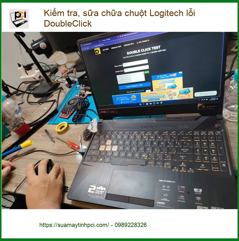Anh Phước kỹ sư lập trình sửa chuột Logitech lỗi DoubleClick Quận 7 ảnh thực tế 1
