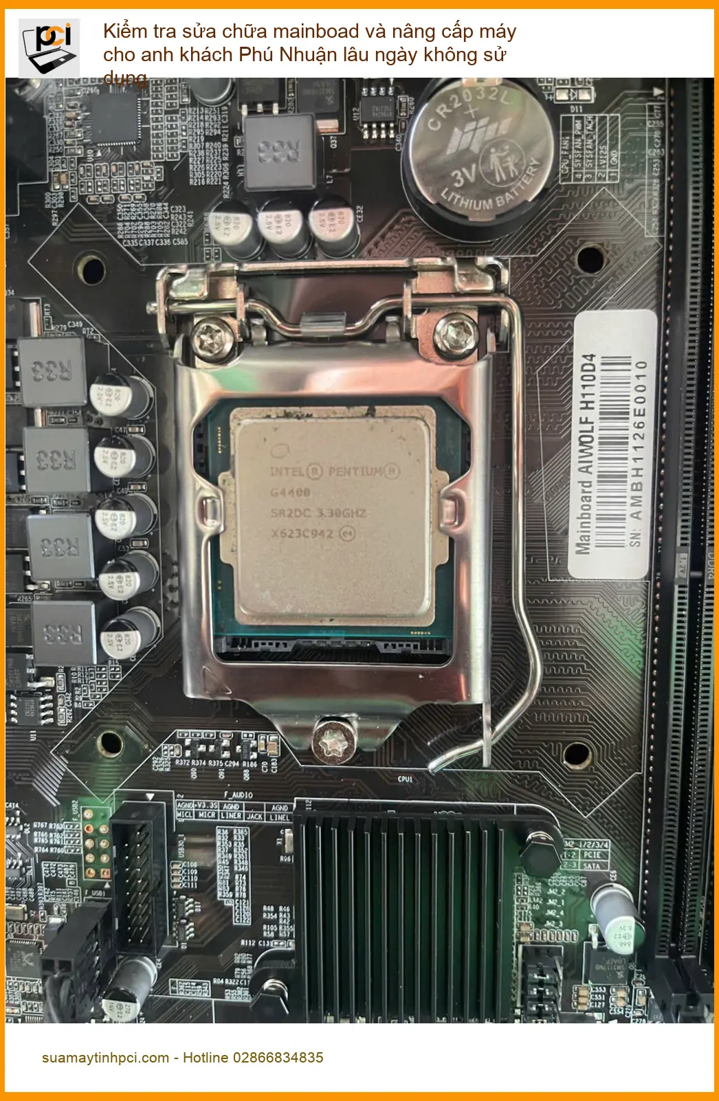 Dịch vụ kiểm tra sửa chữa mainboard và nâng cấp máy anh Thành Quận Phú Nhuận ảnh thực tế 2