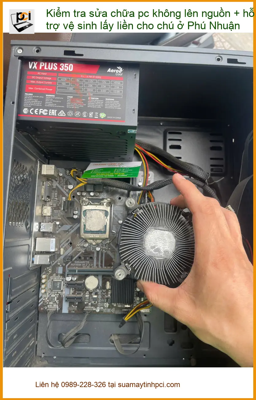 Chú Hùng ở Phú Nhuận review: Sửa pc không lên nguồn, vệ sinh lấy liền. ảnh thực tế 1