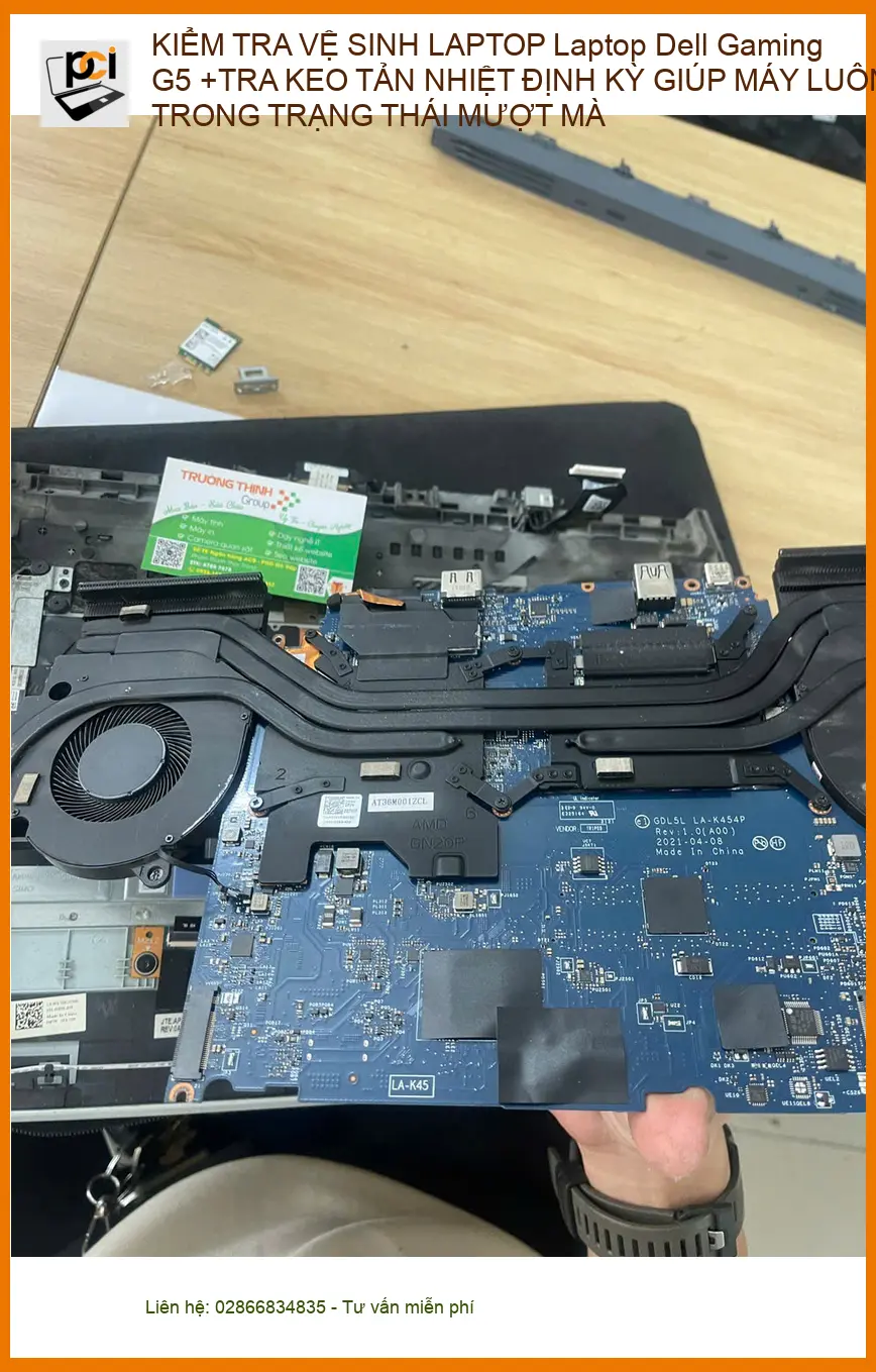 Cô Hằng review vệ sinh Laptop Dell Gaming G5, tra keo tản nhiệt Quận Phú Nhuận