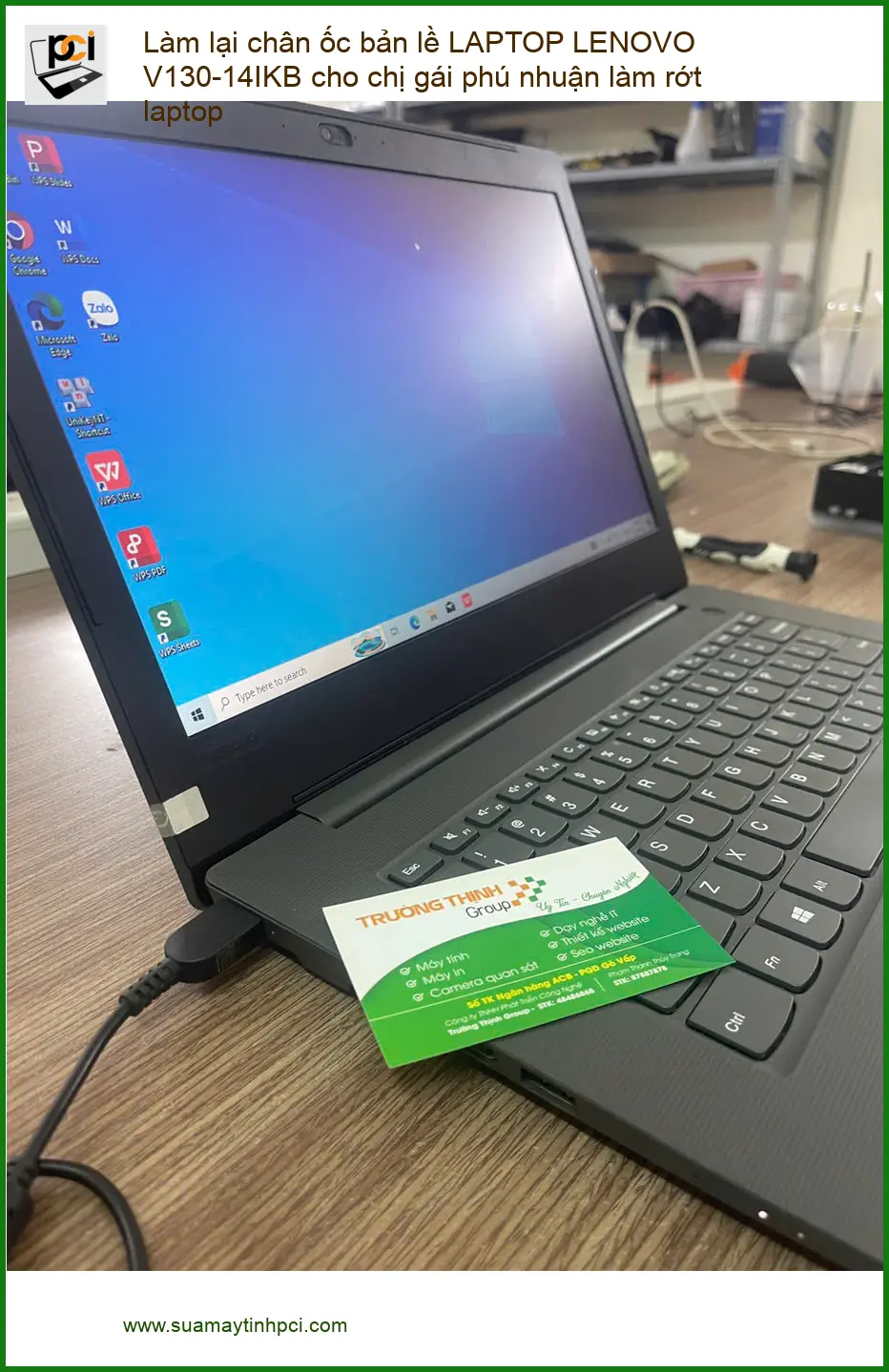 Thợ làm lại chân ốc bản lề LAPTOP LENOVO V130-14IKB cô Trúc Quận Phú Nhuận