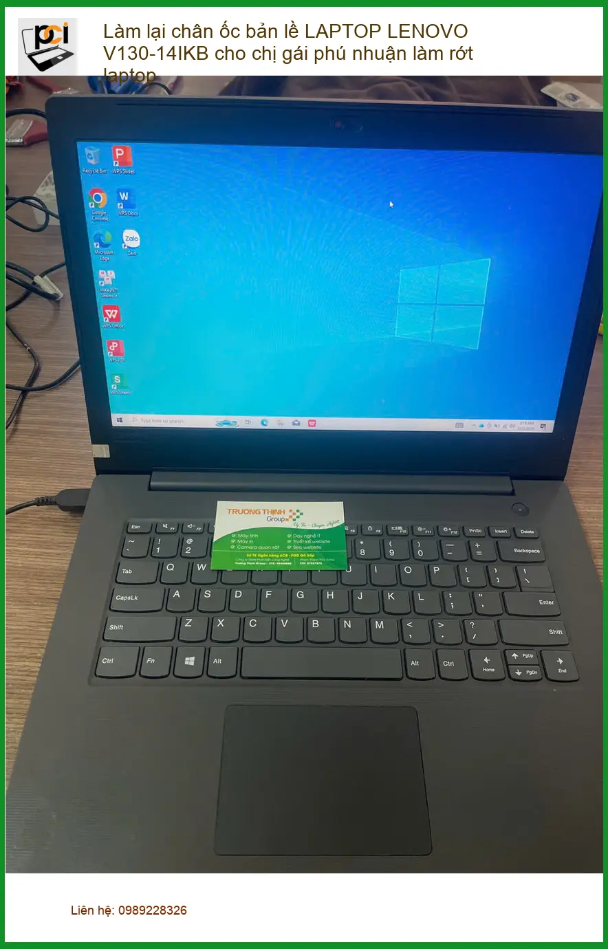Thợ làm lại chân ốc bản lề LAPTOP LENOVO V130-14IKB cô Trúc Quận Phú Nhuận ảnh thực tế 1