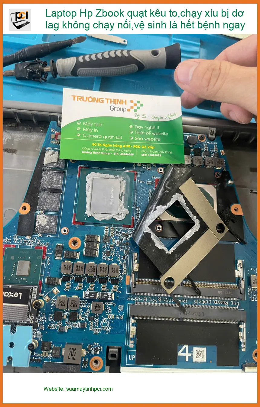 Anh Khoa IT - Trung tâm vệ sinh Laptop Hp Zbook quạt kêu đơ lag Phú Nhuận ảnh thực tế 2