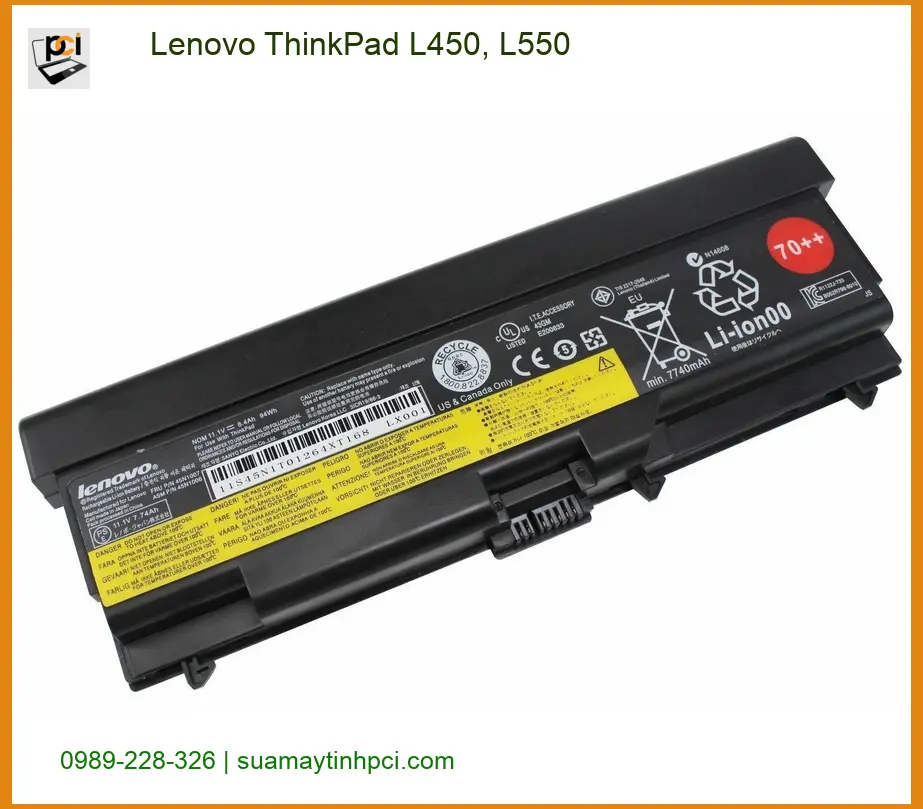 Pin Laptop Lenovo ThinkPad L450, L550 - Thay Nhanh, Giá Rẻ Tại TPHCM