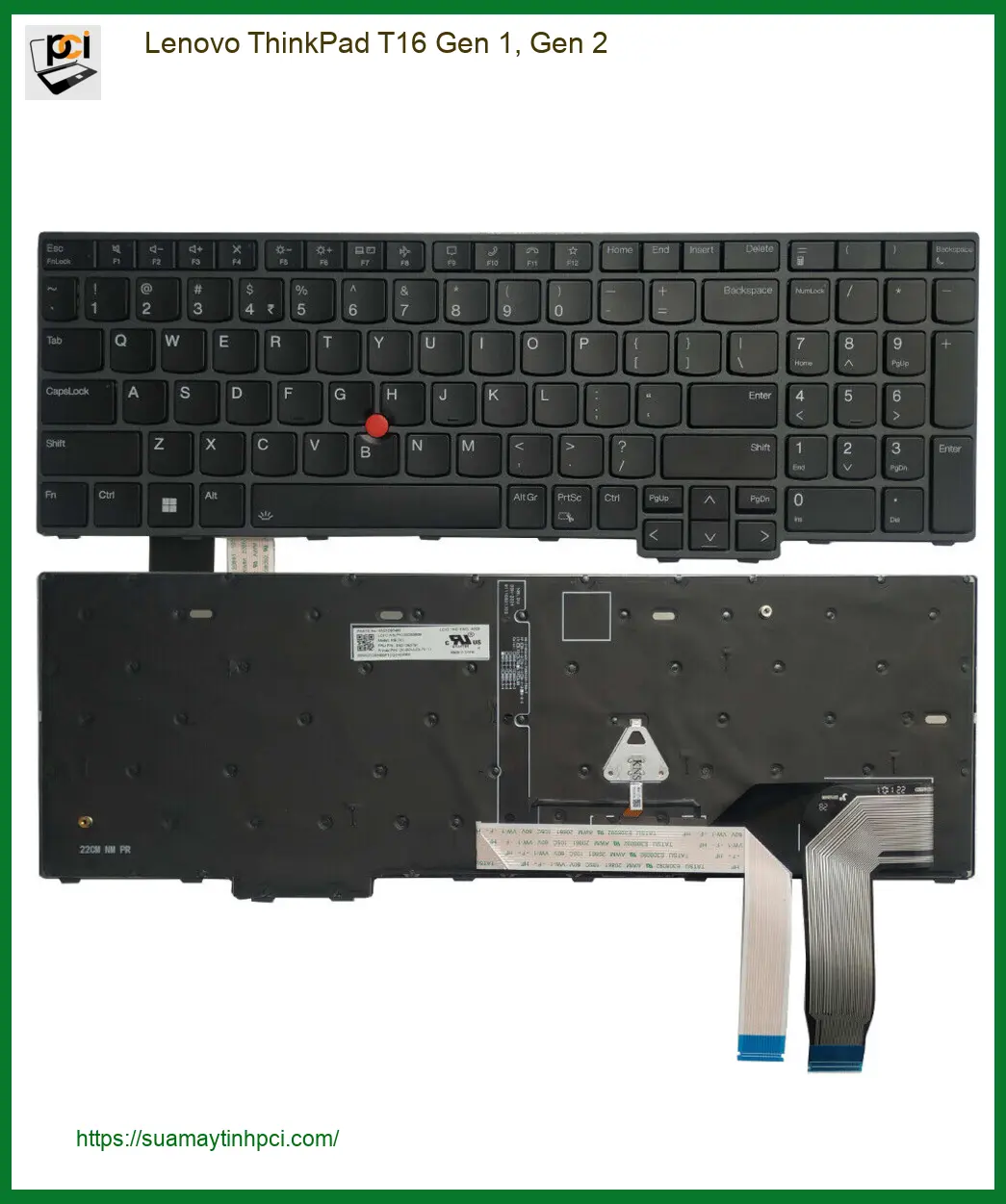Bàn phím Laptop Lenovo ThinkPad T16 Gen 1, 2 - Thay Lấy Ngay TPHCM