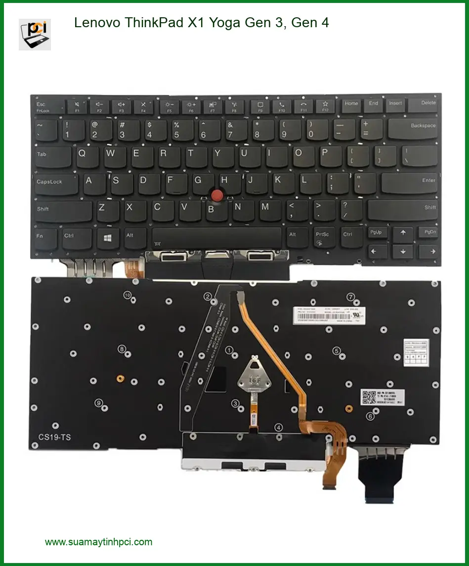 Bàn phím Laptop Lenovo ThinkPad X1 Yoga Gen 3, 4 - Thay Nhanh, Giá Rẻ TpHCM