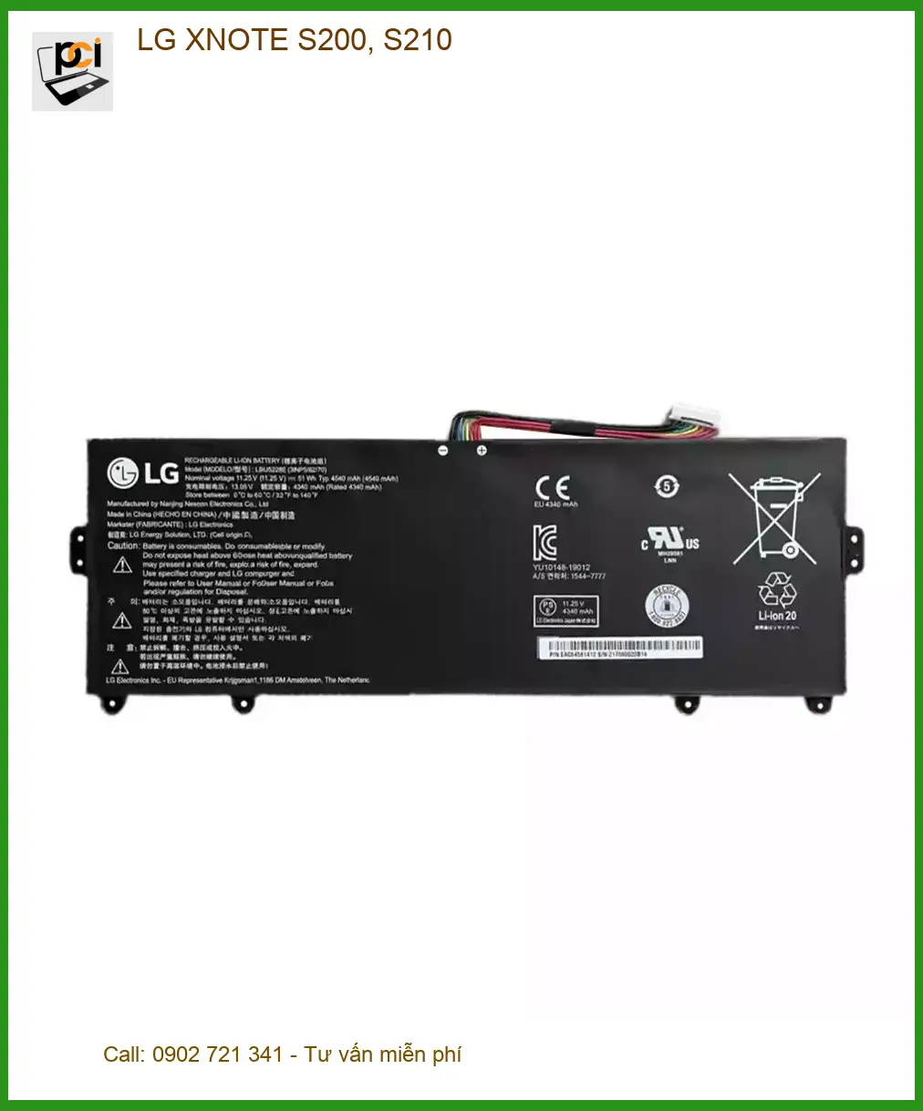 Pin Laptop LG XNOTE S200, S210 - Thay Pin Nhanh TPHCM, Giá Tốt Tại Cửa Hàng