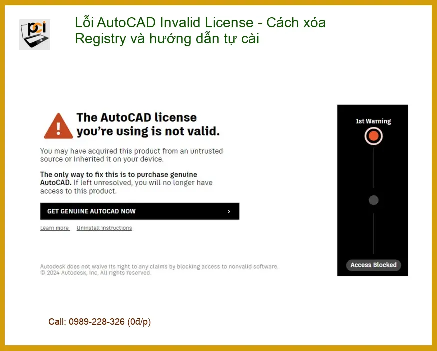 Thủ thuật Phần mềm Lỗi AutoCAD Invalid License – Cách tự xử lý tại nhà