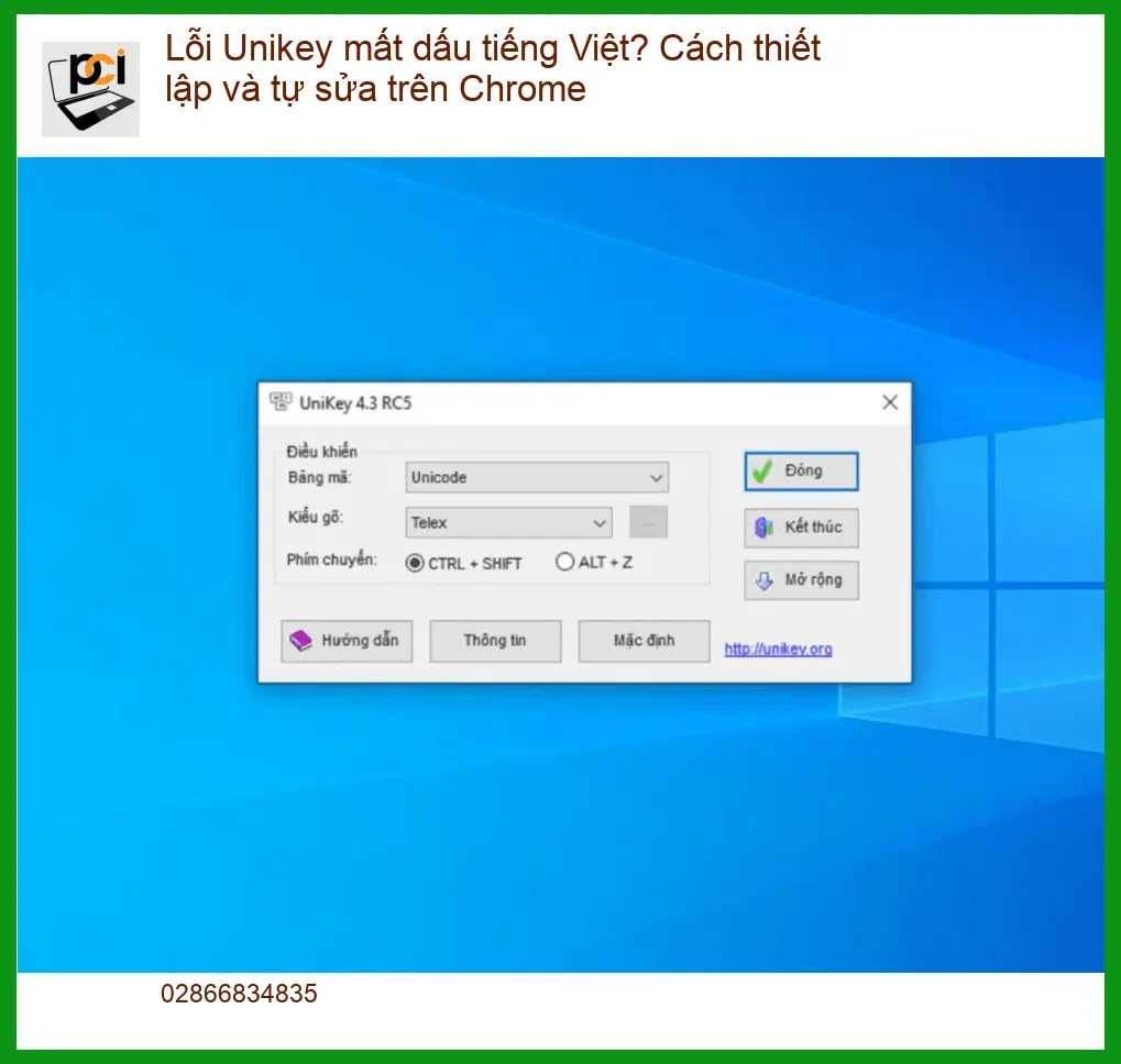 Unikey mất dấu tiếng Việt? Tự sửa Chrome – Trung tâm sửa máy tính
