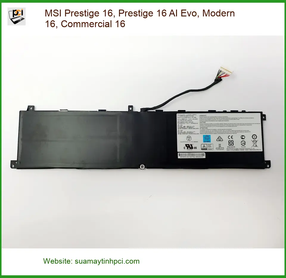 Pin Laptop MSI Prestige 16 - Thay Nhanh Tại Cửa Hàng | Gần Đây TPHCM