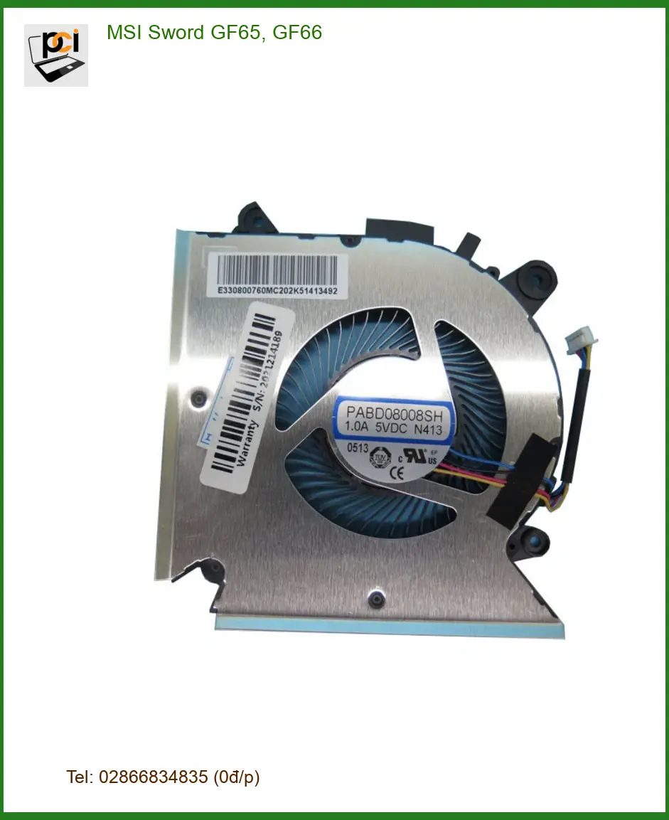 Thay Fan Laptop MSI Sword GF65, GF66 - Tại Cửa Hàng Gần Nhất, Giá Tốt