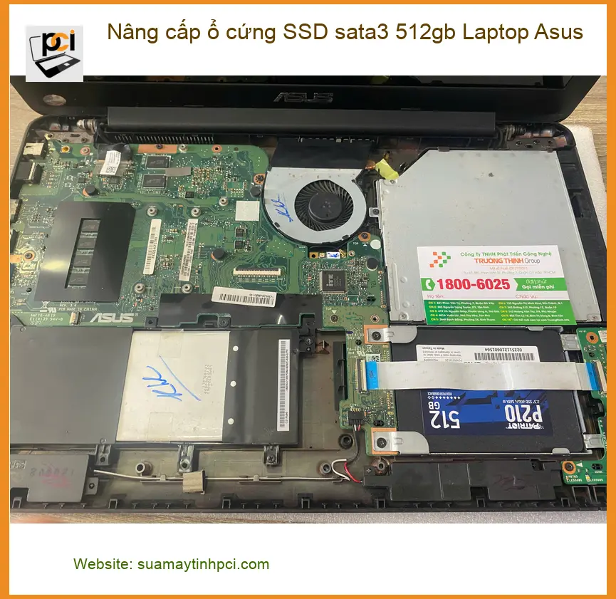 Cô Mai nhân viên văn phòng nâng cấp ổ cứng SSD sata3 512gb Laptop Asus Quận 7
