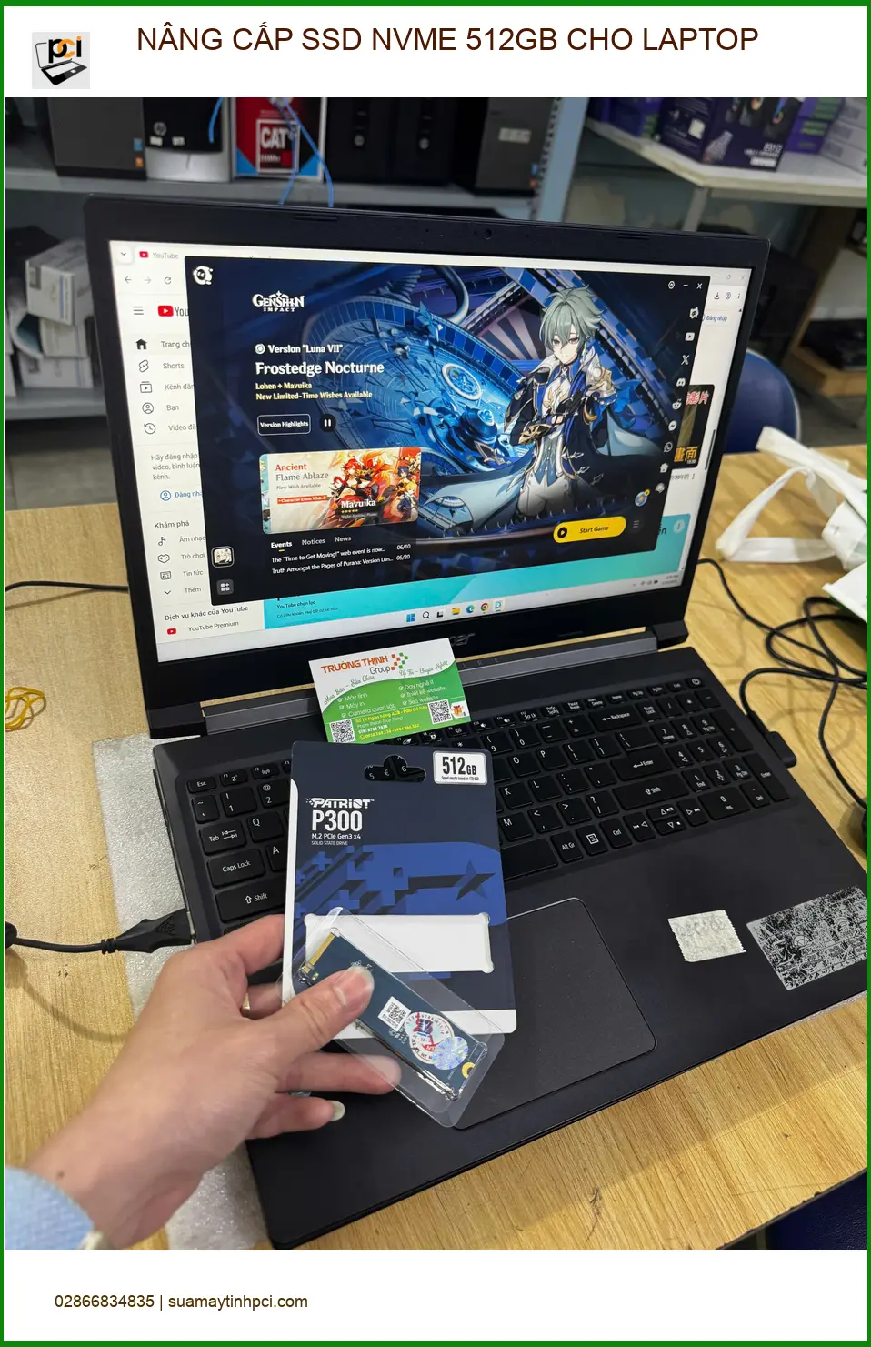 Anh Long IT tìm chỗ nâng cấp SSD NVMe 512GB cho laptop lấy liền ở Quận 10 ảnh thực tế 1