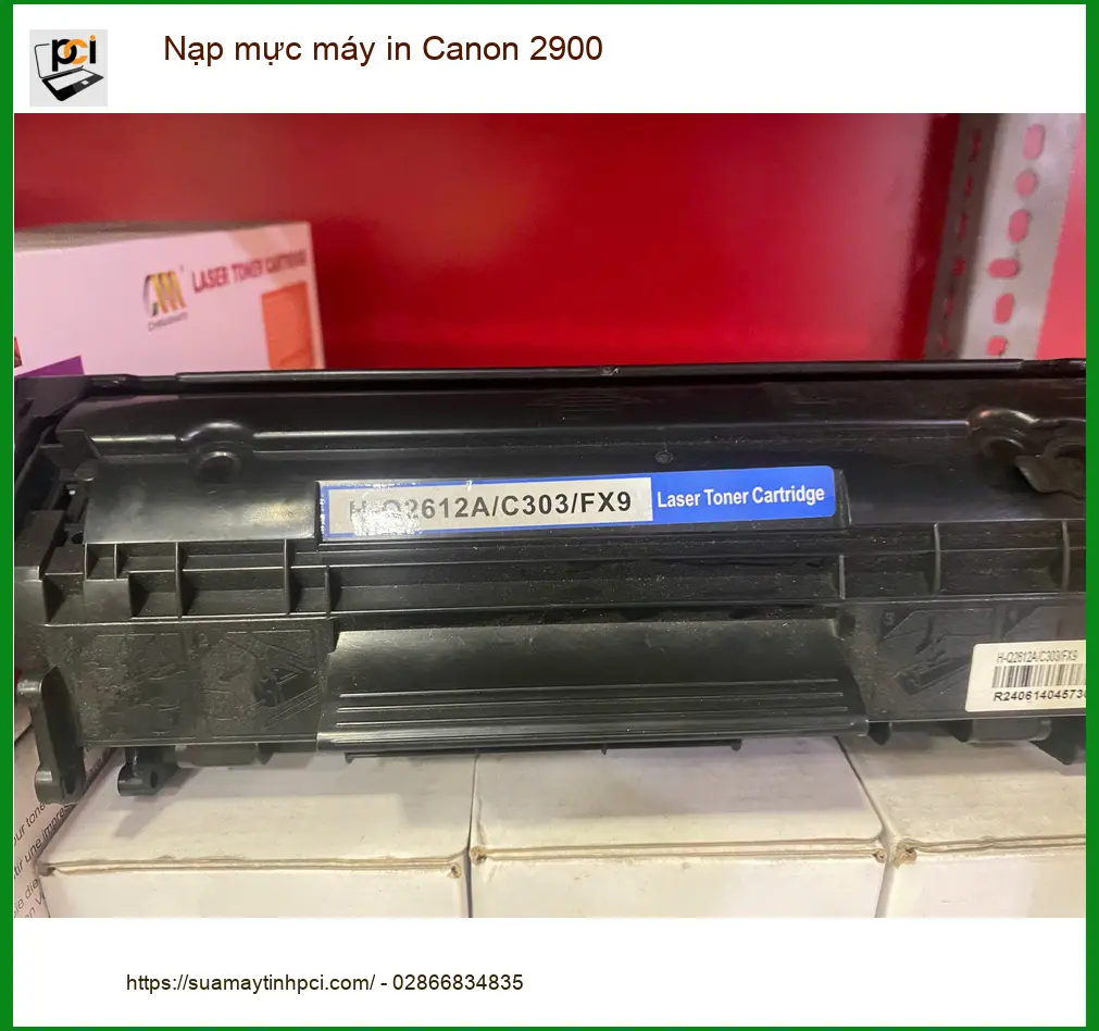 Dịch vụ nạp mực máy in Canon 2900 Quận 7 - Chú Quang quản lý kho gặp trục trặc ảnh thực tế 2