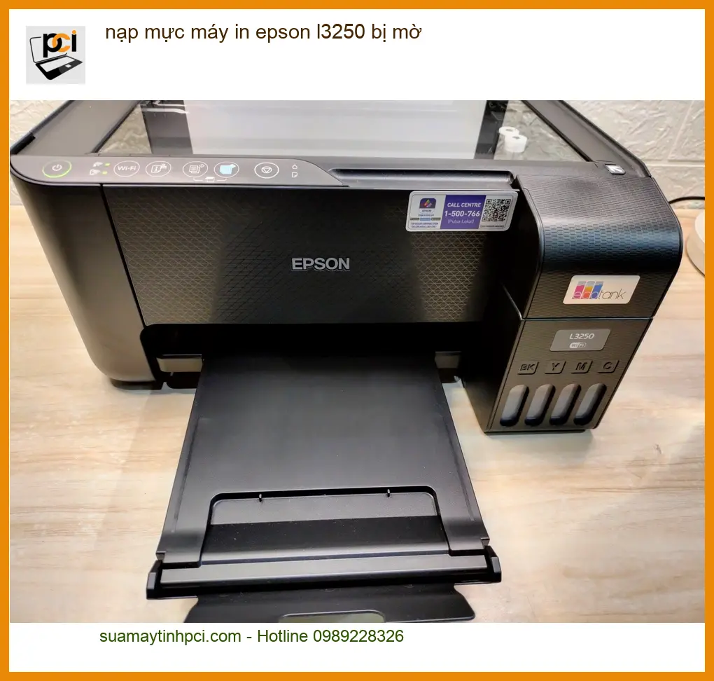 Nạp mực máy in Epson L3250 bị mờ tận nơi – Điện thoại công ty xử lý gấp
