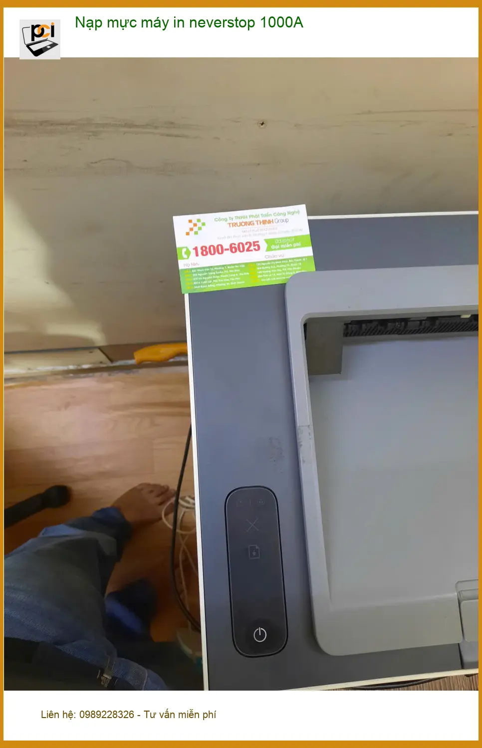 Bác Phước tìm chỗ nạp mực máy in neverstop 1000A Quận Tân Phú