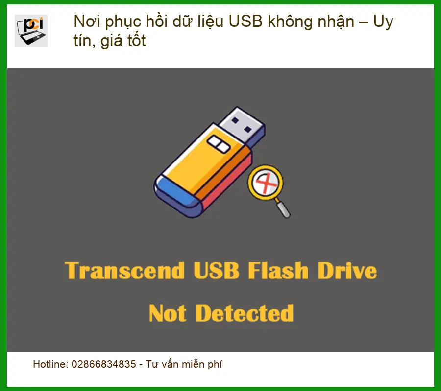 Khôi Phục Dữ Liệu USB không nhận – Gọi thợ PCI lấy ngay TPHCM
