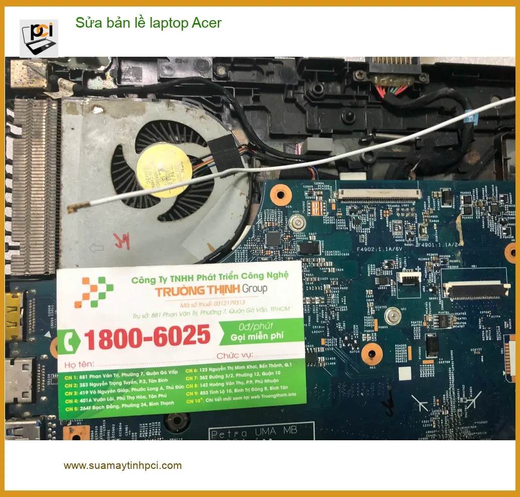 Chị Thư thiết kế đồ họa tìm chỗ sửa bản lề laptop Acer Quận Bình Tân