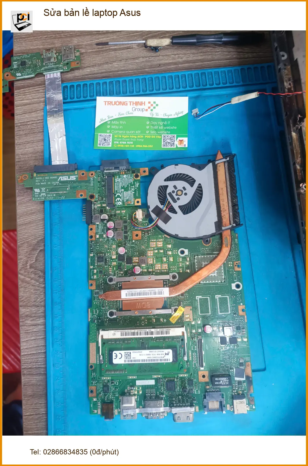 Chị Trâm kế toán tại Tân Phú review dịch vụ sửa bản lề laptop Asus