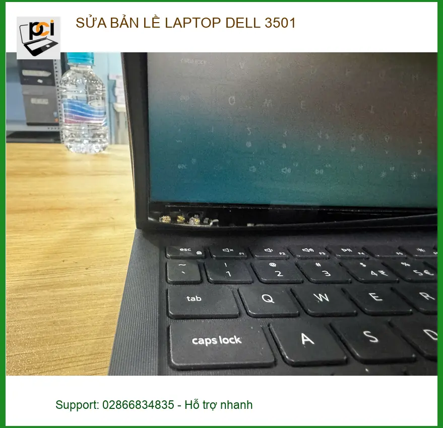 Chị Thảo quản lý dự án lỡ tay làm gãy bản lề laptop Dell 3501 Quận 10