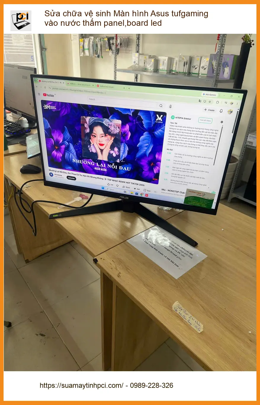Trung tâm sửa màn hình Asus tufgaming vào nước Quận Phú Nhuận - Chú Quang review ảnh thực tế 1