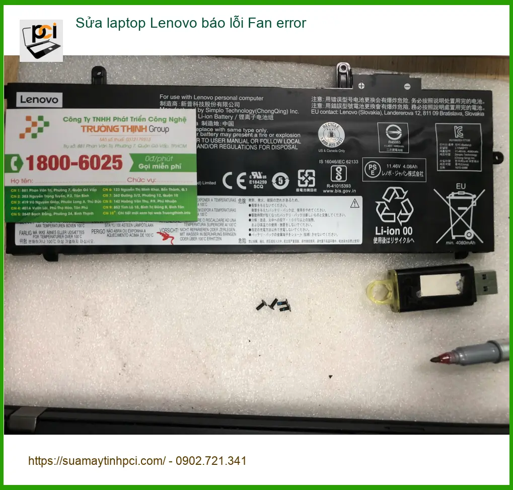 Trung tâm Sửa laptop Lenovo báo lỗi Fan error Quận Bình Tân - Anh Quang chia sẻ ảnh thực tế 1