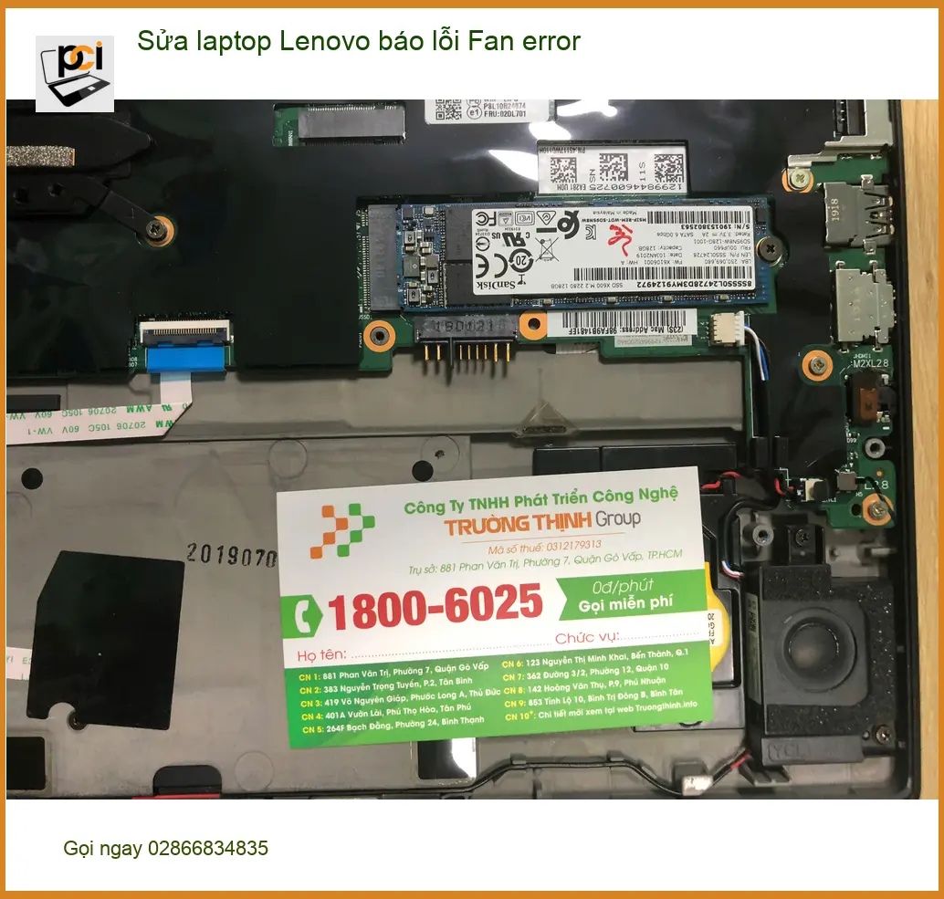 Trung tâm Sửa laptop Lenovo báo lỗi Fan error Quận Bình Tân - Anh Quang chia sẻ ảnh thực tế 2